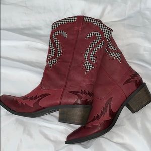 Red cowboy boots